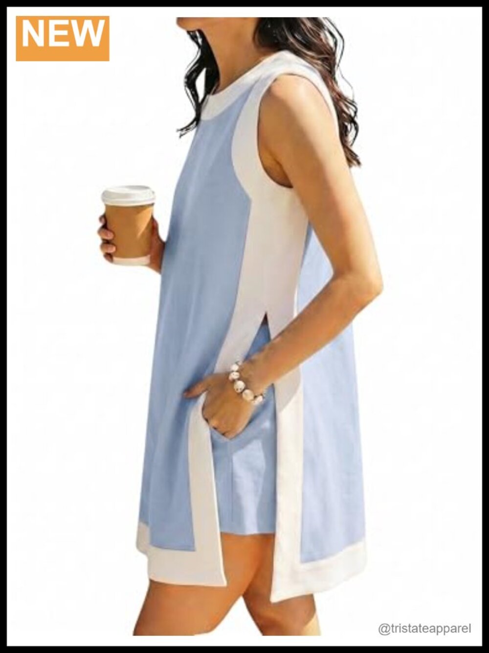 Hooever 2 Piece Short Set Polyester Rayon Spandex Lounge Outfit